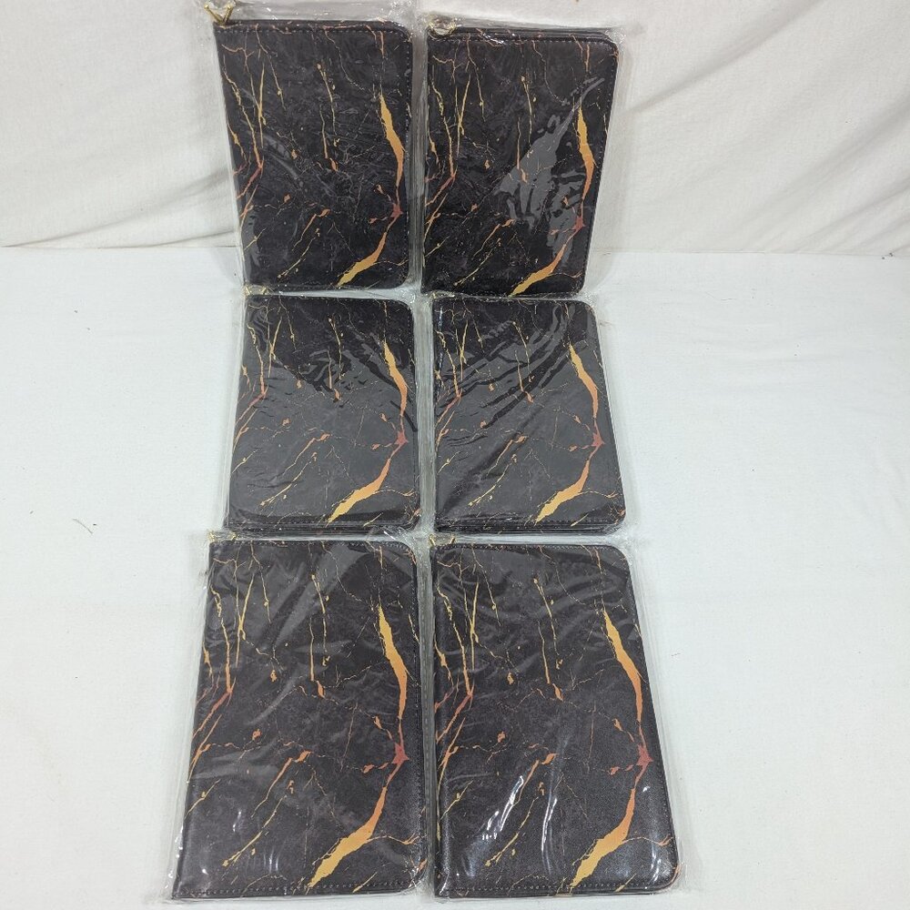 Black & Gold Marbled Waitress Books W/Pen